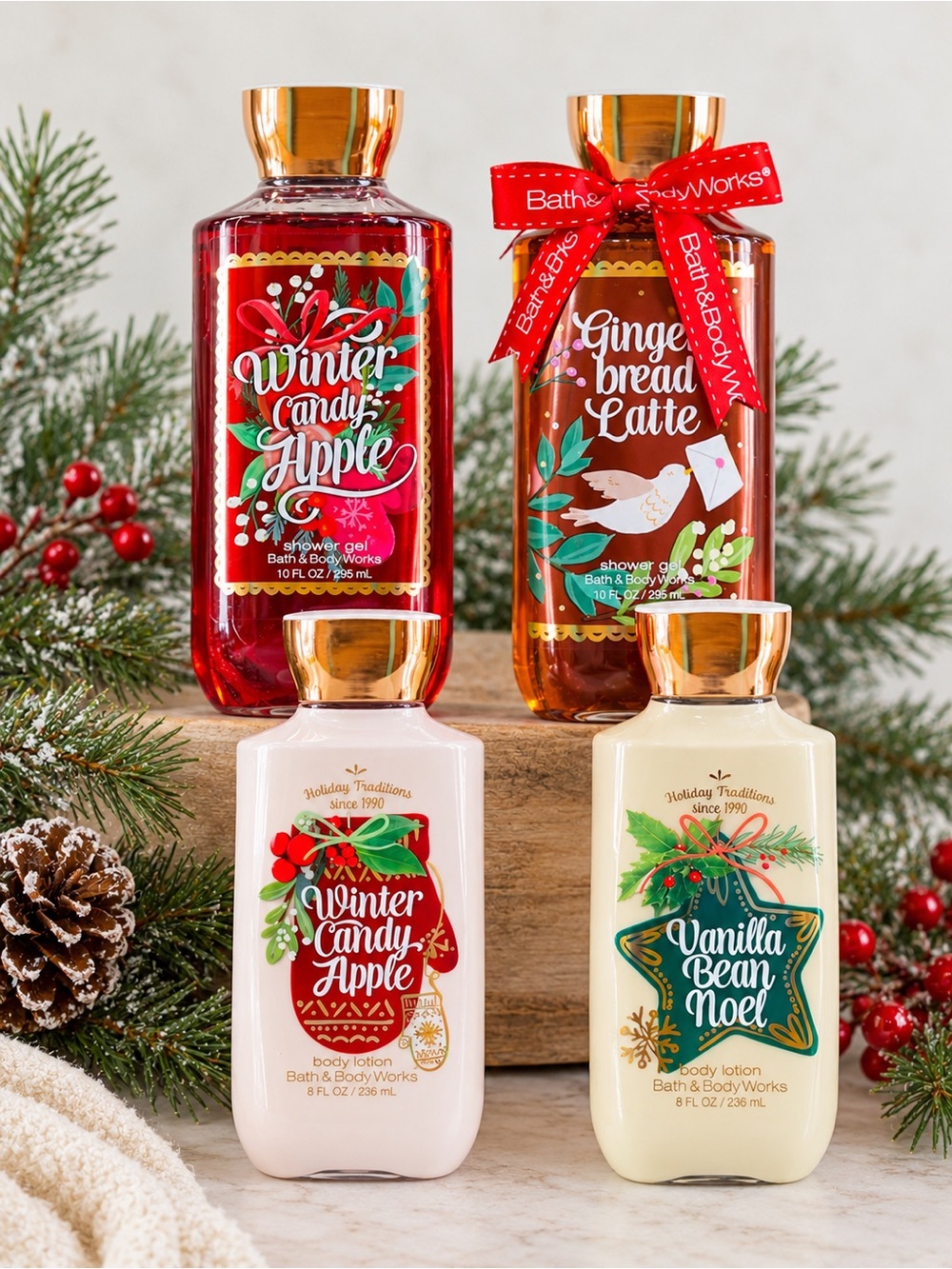 Bath & Body Works Holiday Body Care Bundle | 4-Piece Set